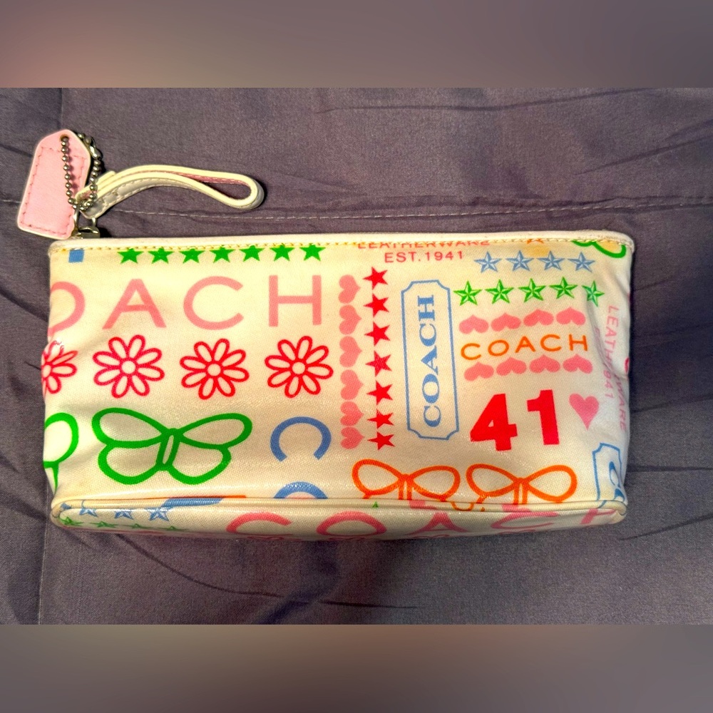 Coach Poppy Cosmetic Bag Collectible Coated Canvas